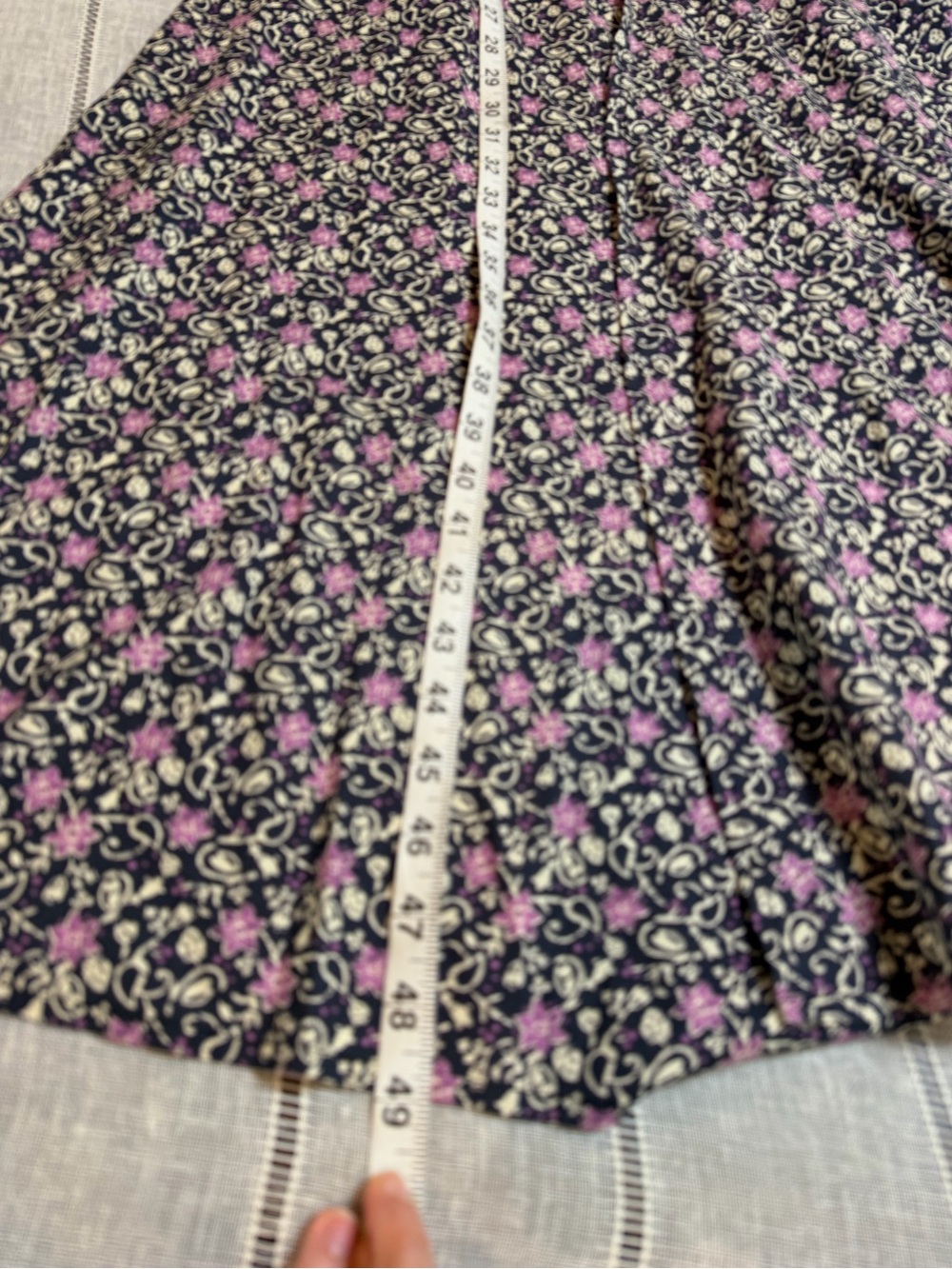 Marine Layer Emlyn Black Purple Floral Midi Wrap Dress Size Large Boho - Picture 11 of 16
